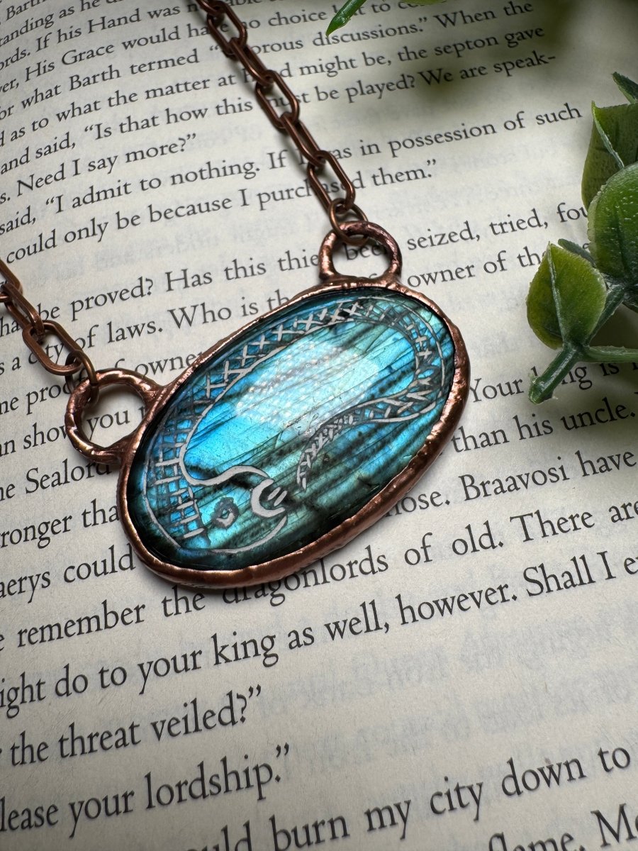 Labradorite Snake Necklace | Copper Ashes