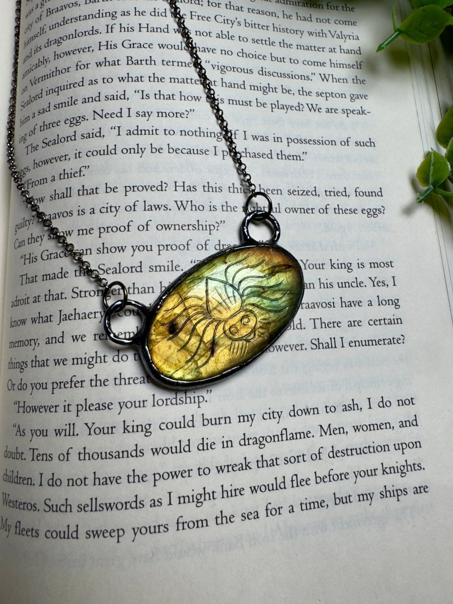 Labradorite Spider Necklace | Copper Ashes