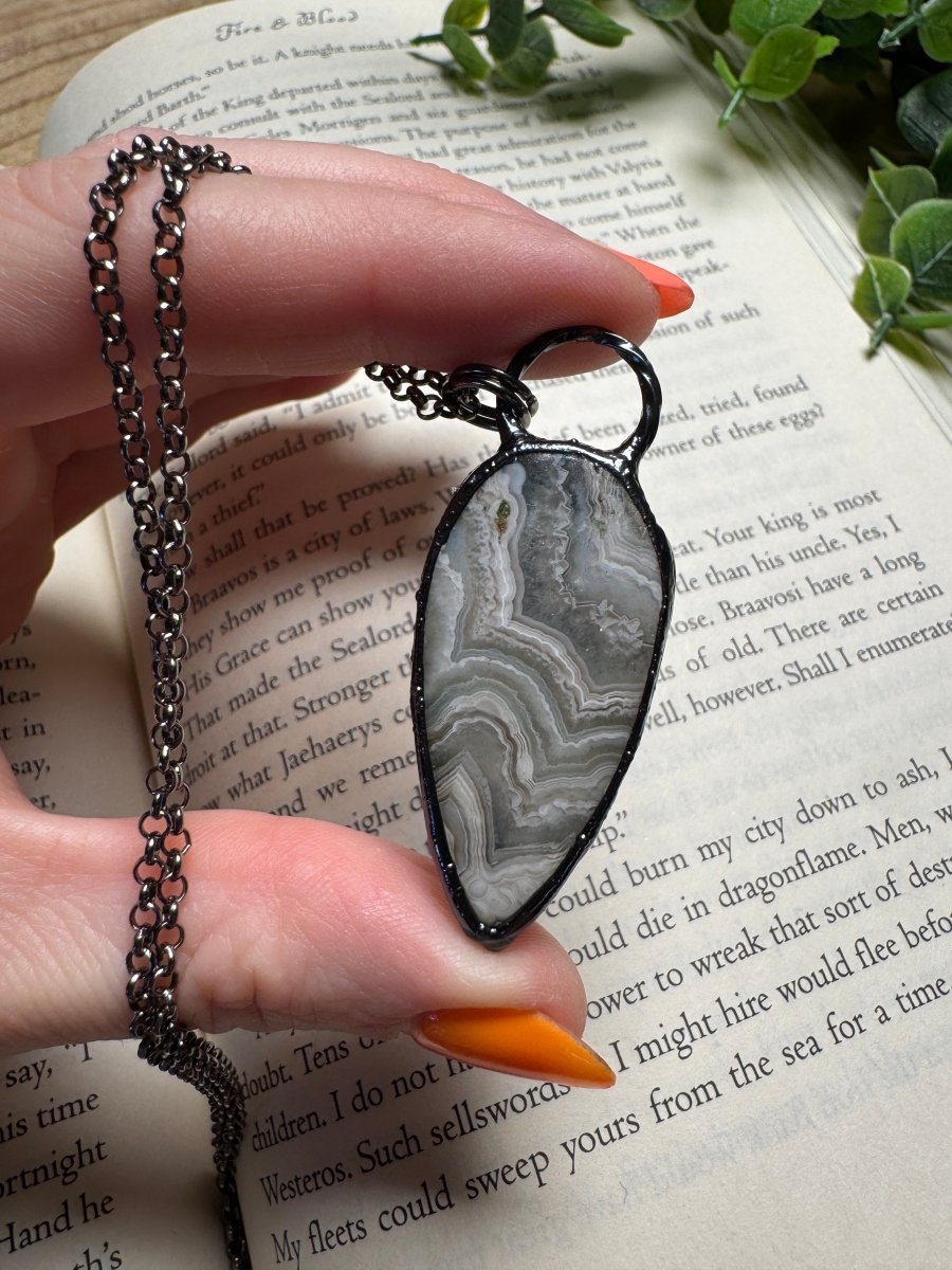 Lace Agate Necklace | Copper Ashes