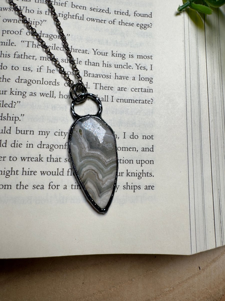 Lace Agate Necklace | Copper Ashes