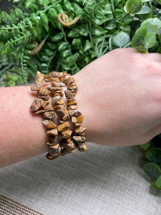 Landscape Jasper Chip Bracelet | Copper Ashes
