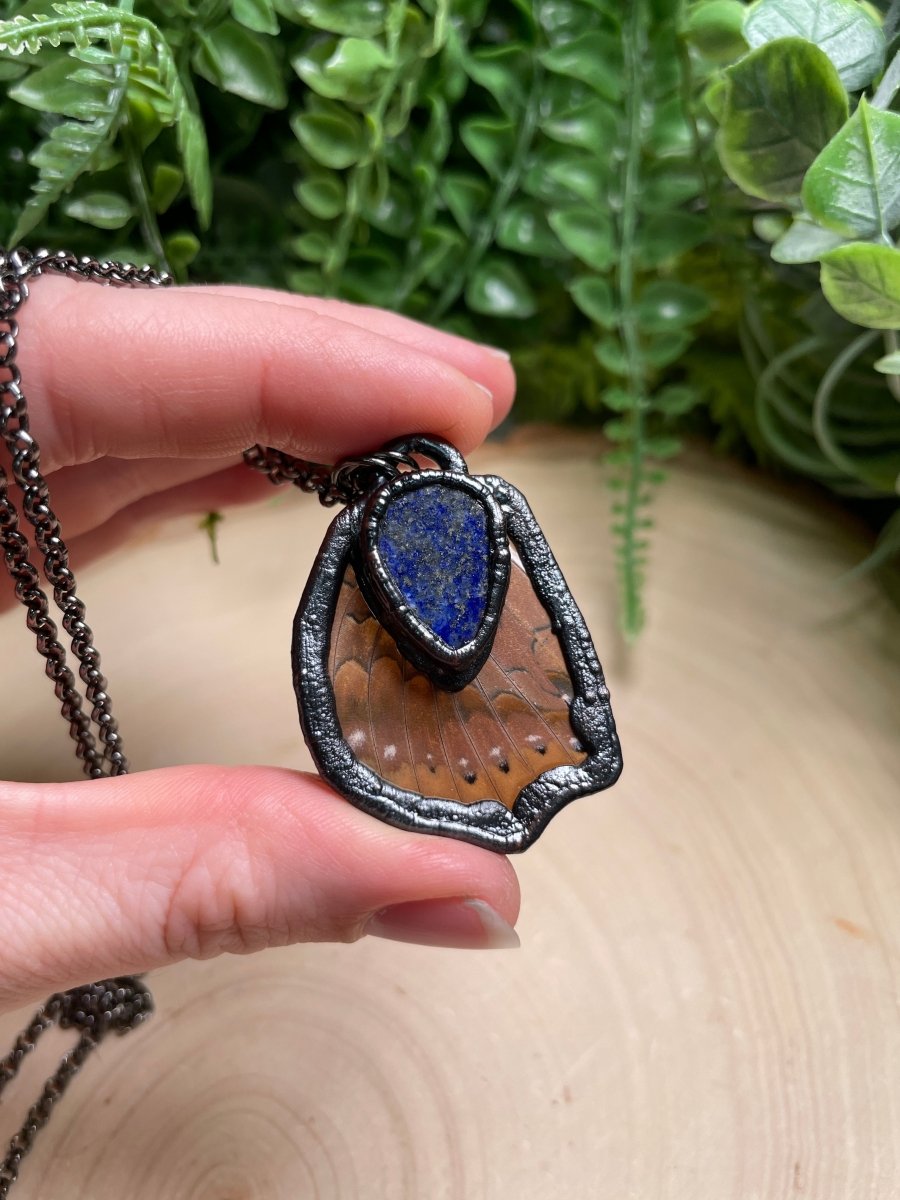 Lapis Butterfly Wing Necklace | Copper Ashes