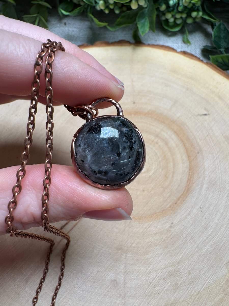 Larvikite Necklace | Copper Ashes