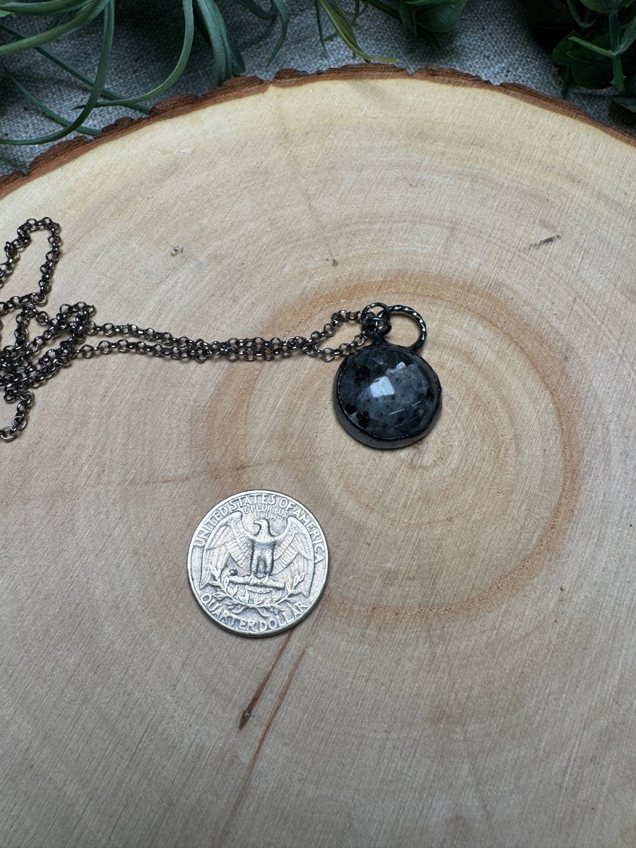 Larvikite Necklace | Copper Ashes