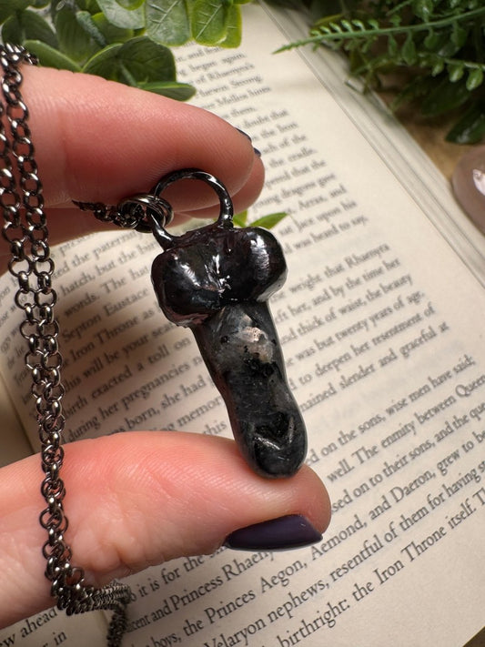 Larvikite Penis Necklace | Copper Ashes