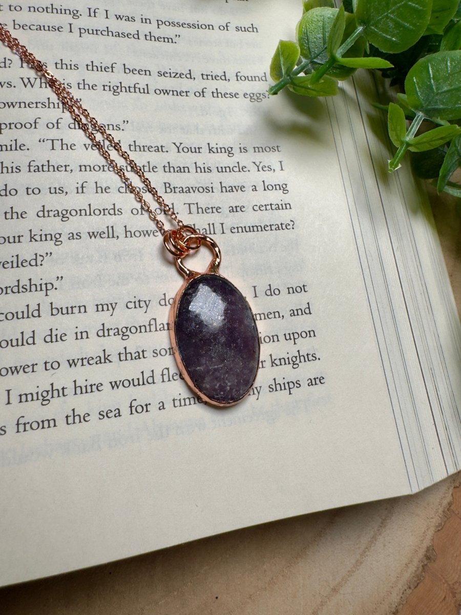 Lepidolite Necklace | Copper Ashes