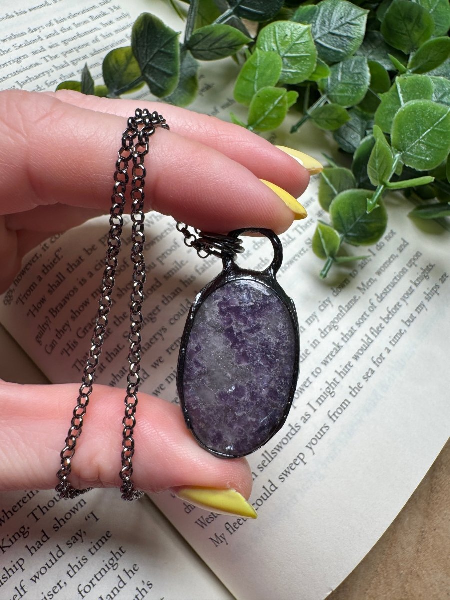 Lepidolite Necklace | Copper Ashes