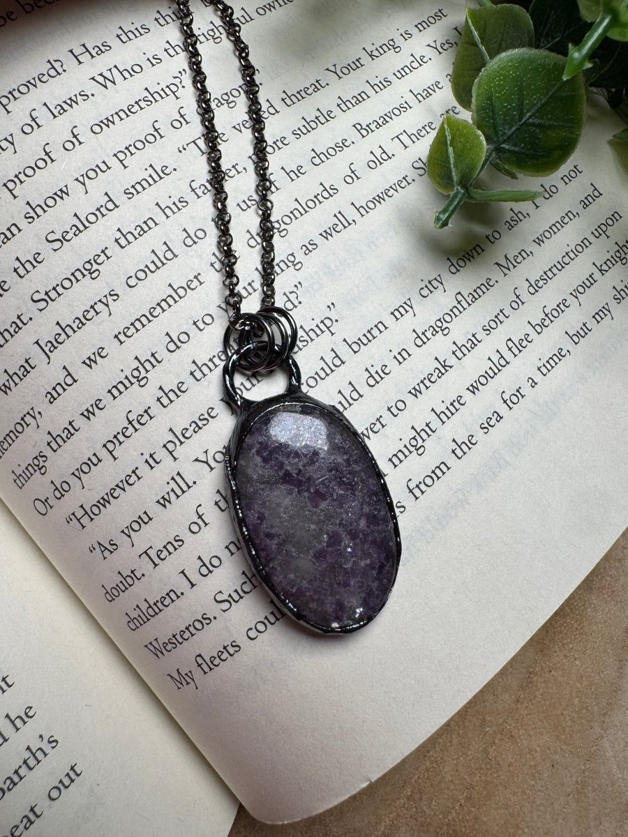 Lepidolite Necklace | Copper Ashes