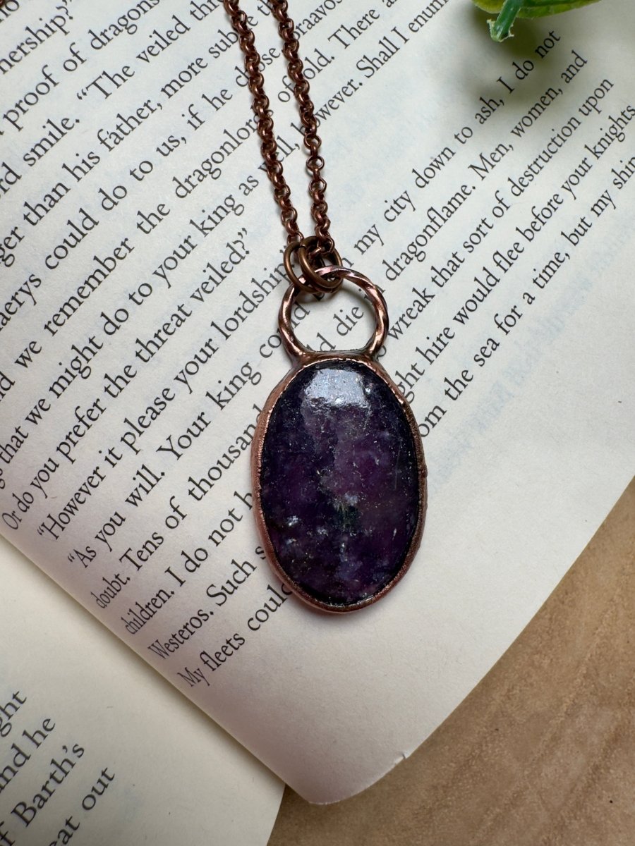 Lepidolite Necklace | Copper Ashes
