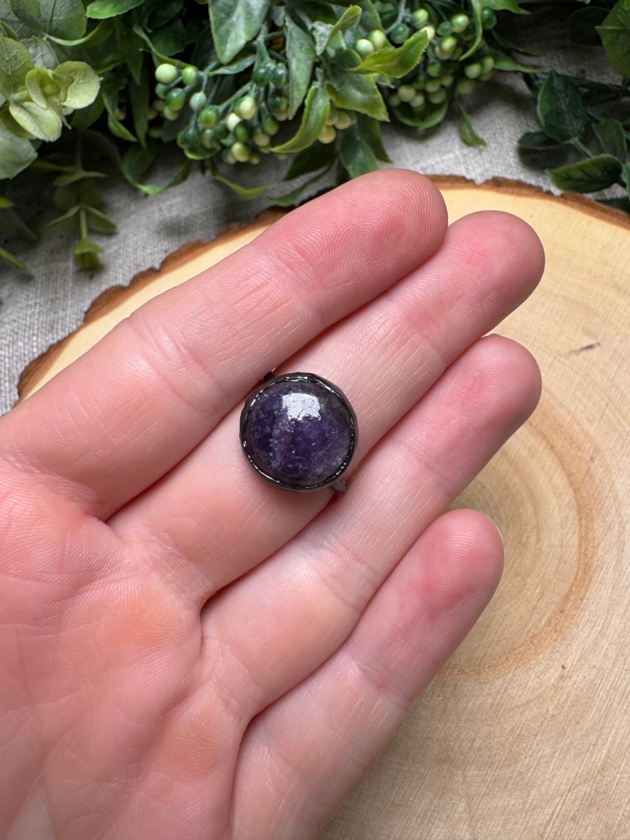 Lepidolite Ring Size 7 | Copper Ashes