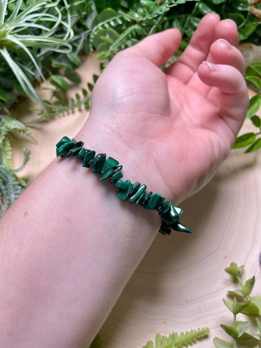 Malachite Chip Bracelet | Copper Ashes