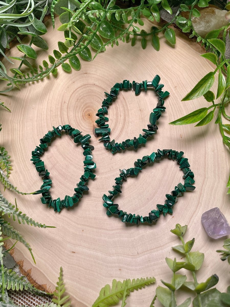 Malachite Chip Bracelet | Copper Ashes