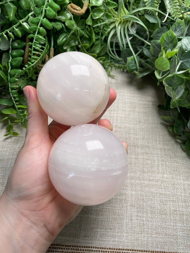 Mango Calcite Sphere | Copper Ashes