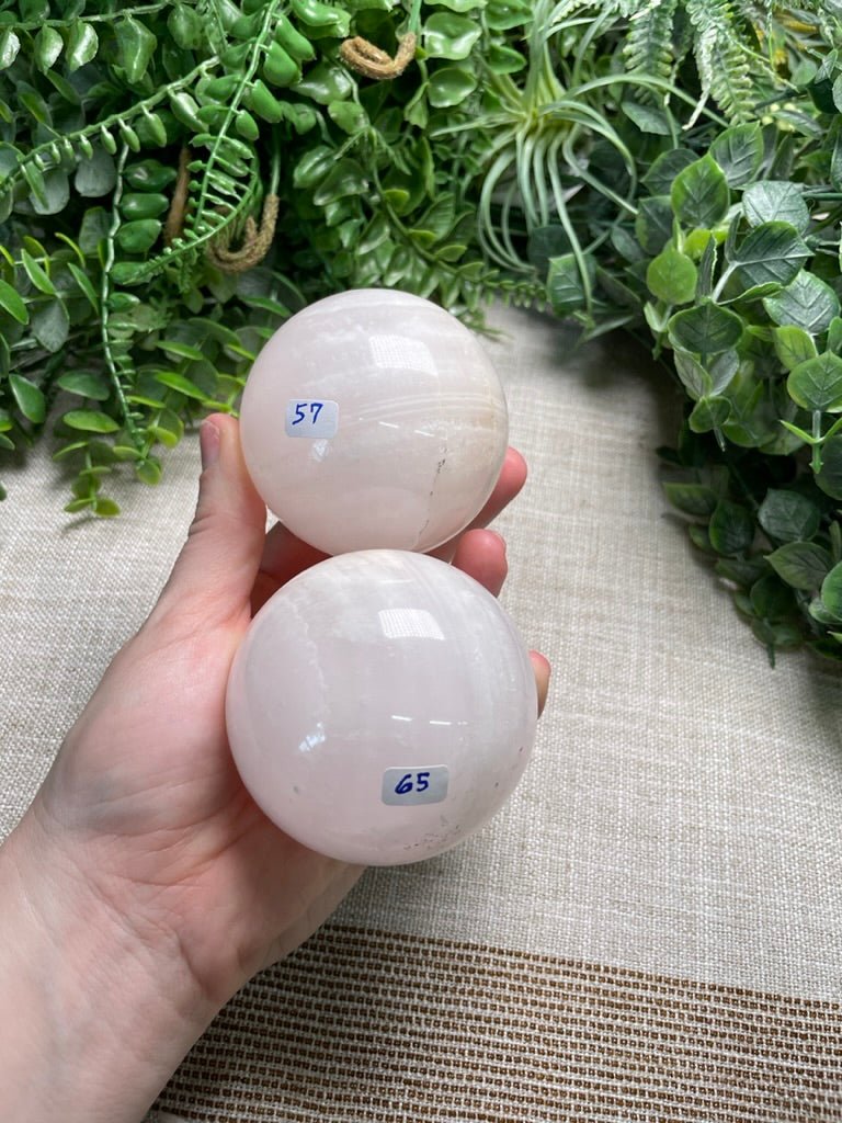 Mango Calcite Sphere | Copper Ashes