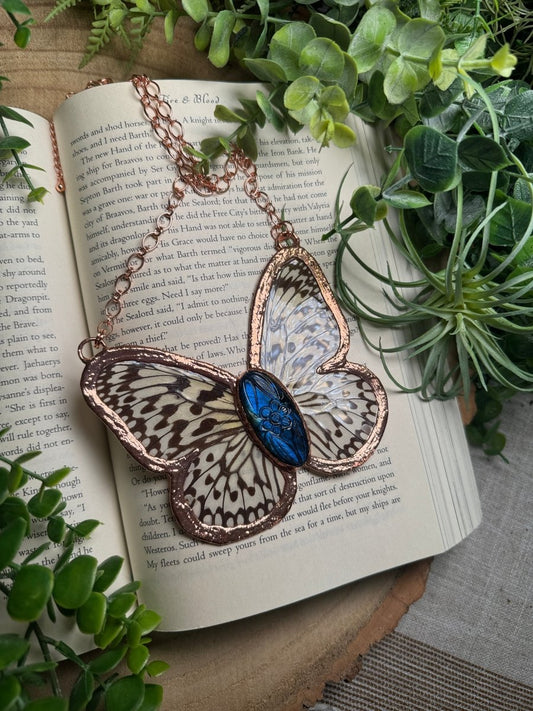 Massive Labradorite Butterfly Necklace | Copper Ashes