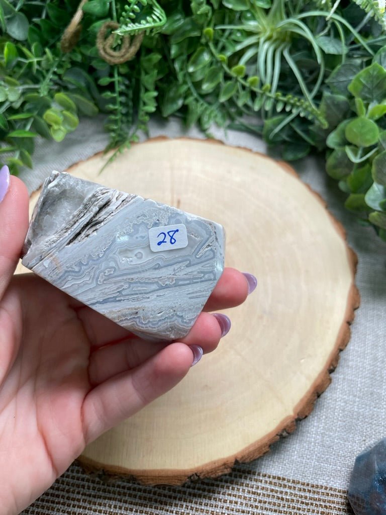 Mexican White Lace Agate Freeform | Copper Ashes