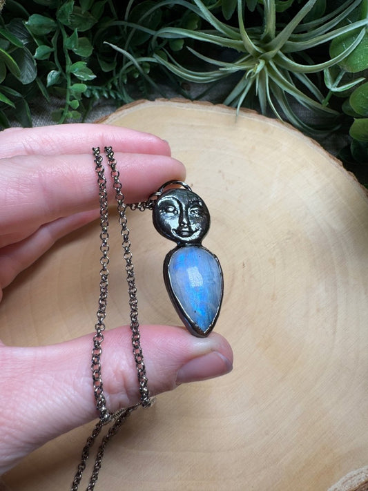 Mia - Moonstone Goddess Necklace | Copper Ashes
