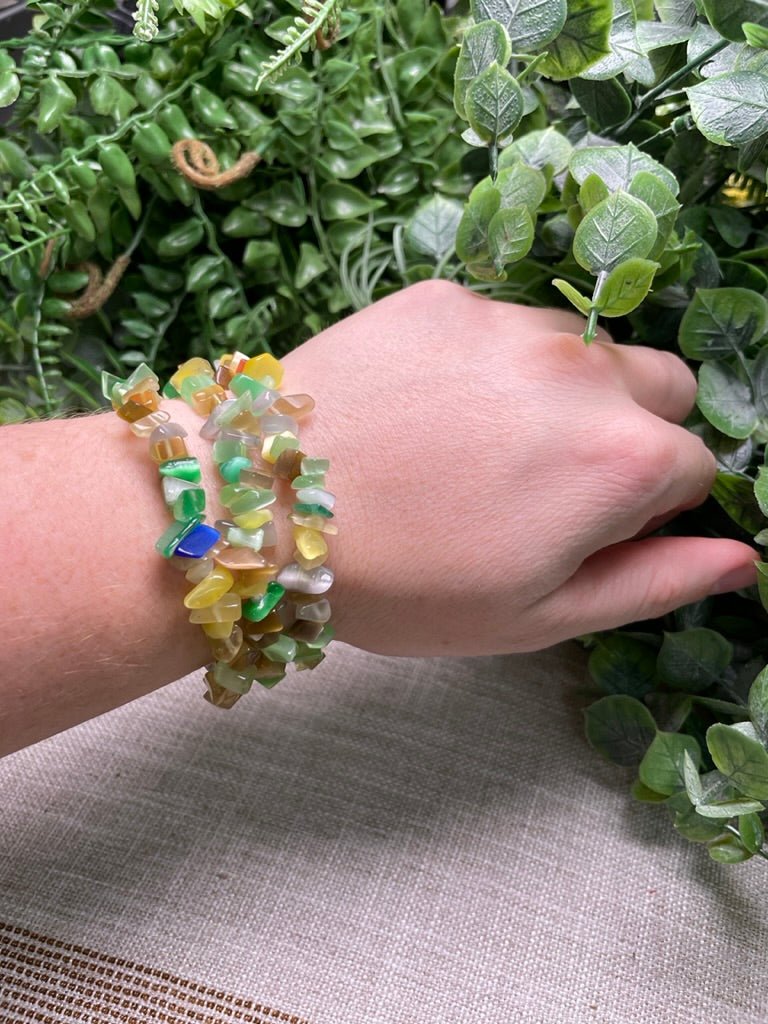 Mixed Cat Eye Chip Bracelet | Copper Ashes