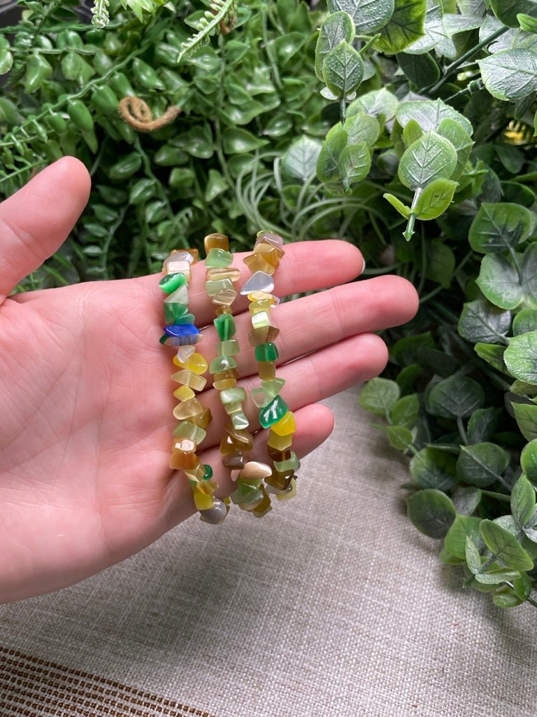 Mixed Cat Eye Chip Bracelet | Copper Ashes