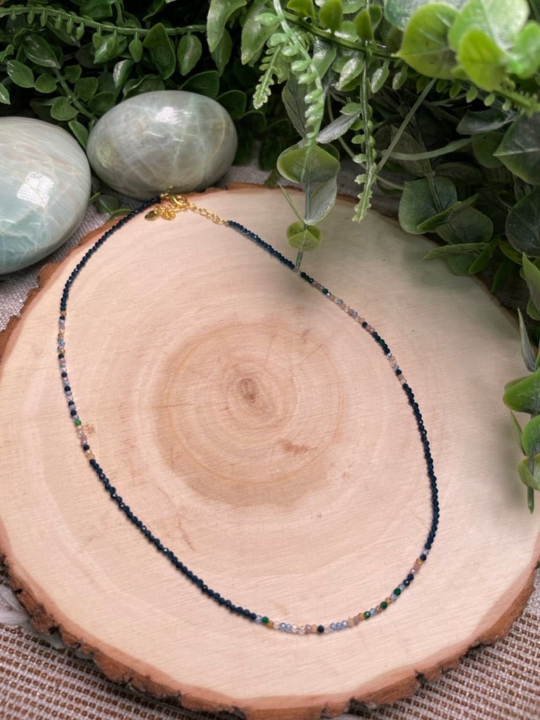 Mixed Crystal Choker Necklace | Copper Ashes