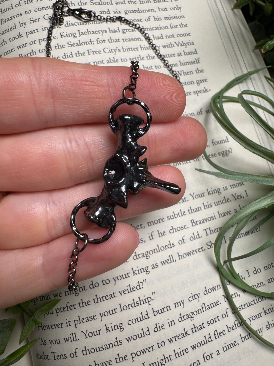 Moonstone and Bone Necklace | Copper Ashes