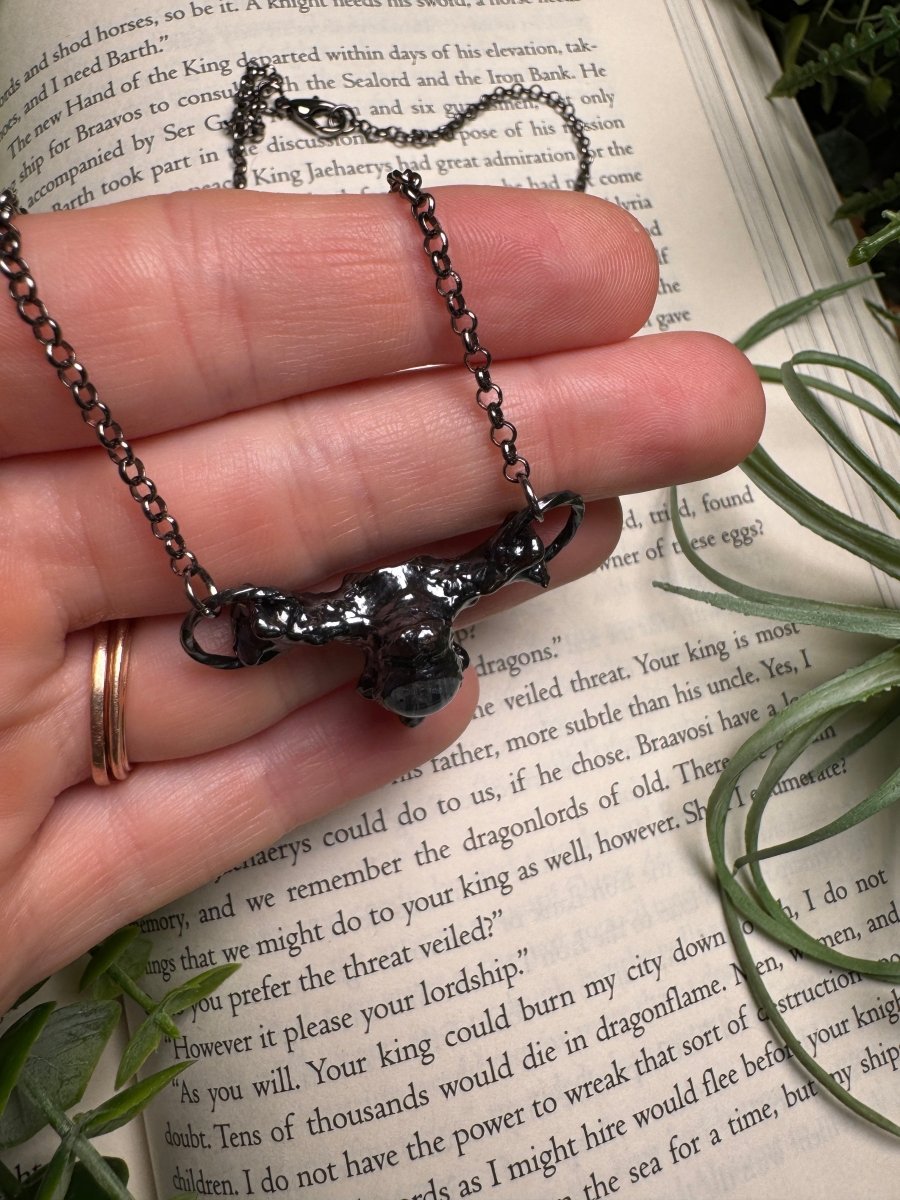 Moonstone and Bone Necklace | Copper Ashes