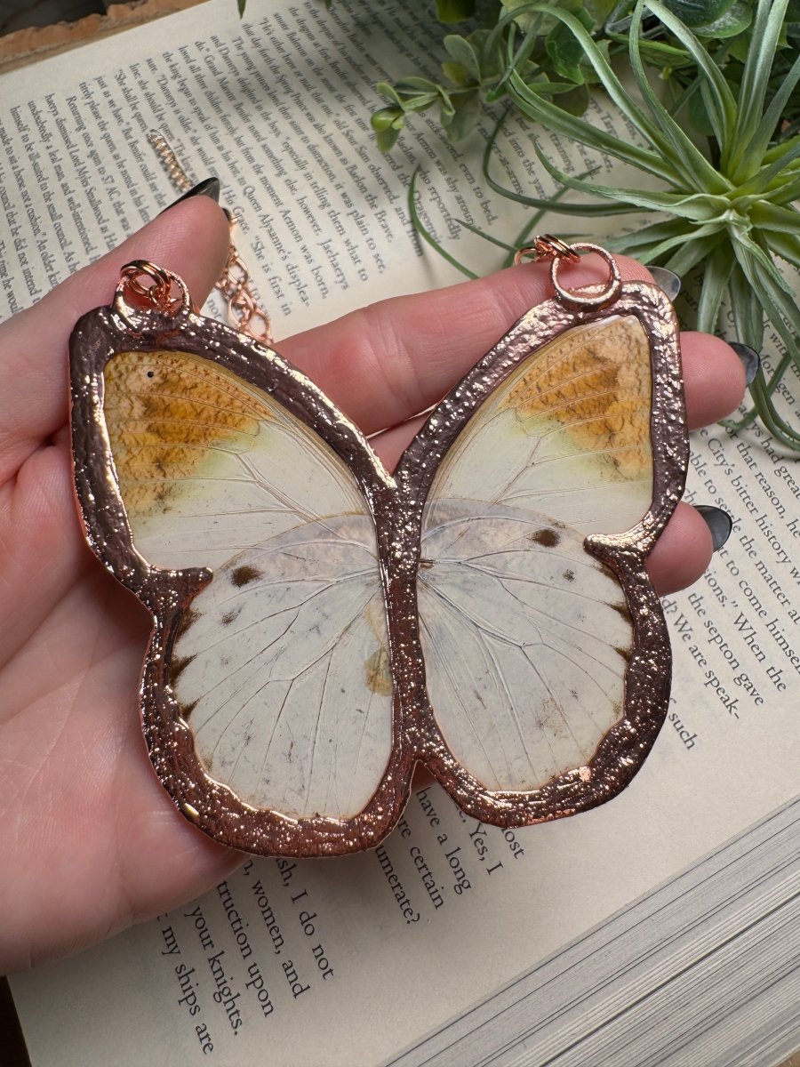 Moonstone Butterfly Necklace | Copper Ashes