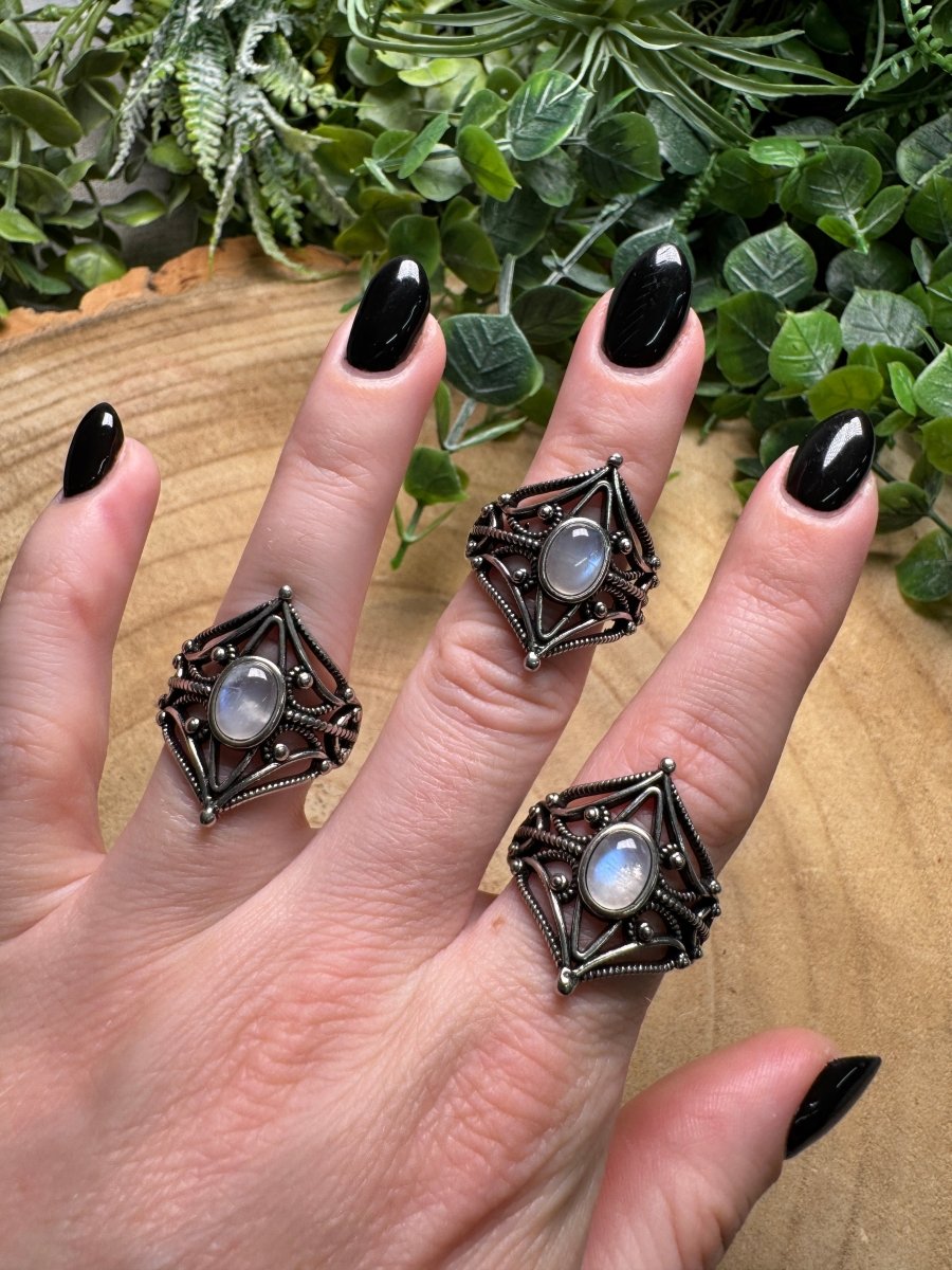 Moonstone Ring Adjustable | Copper Ashes