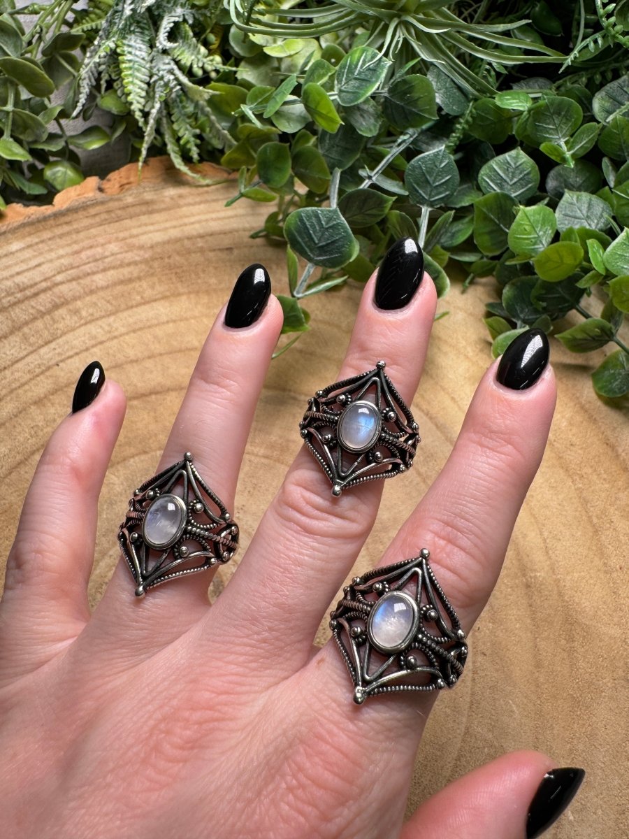 Moonstone Ring Adjustable | Copper Ashes