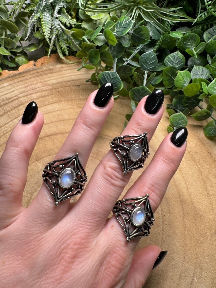 Moonstone Ring Adjustable | Copper Ashes