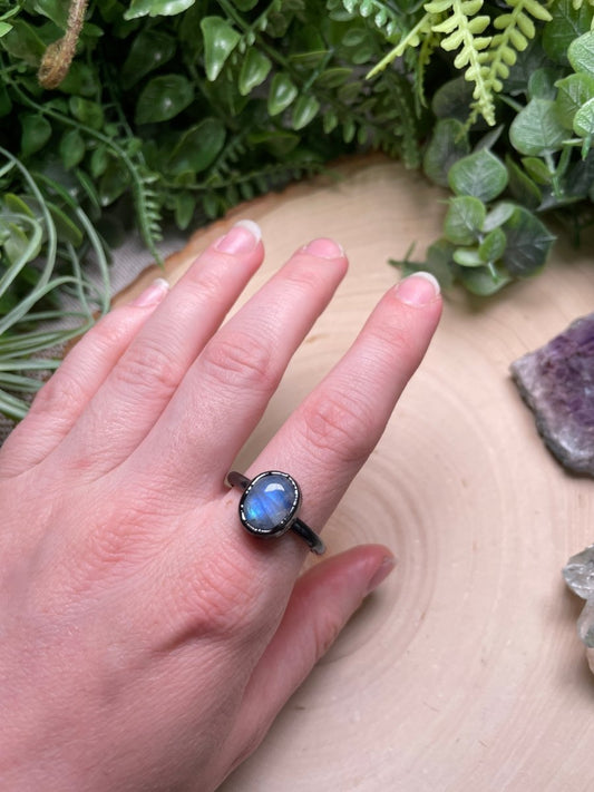 Moonstone Ring Size 12.25 | Copper Ashes