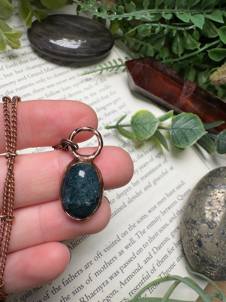 Moss Agate Necklace | Copper Ashes
