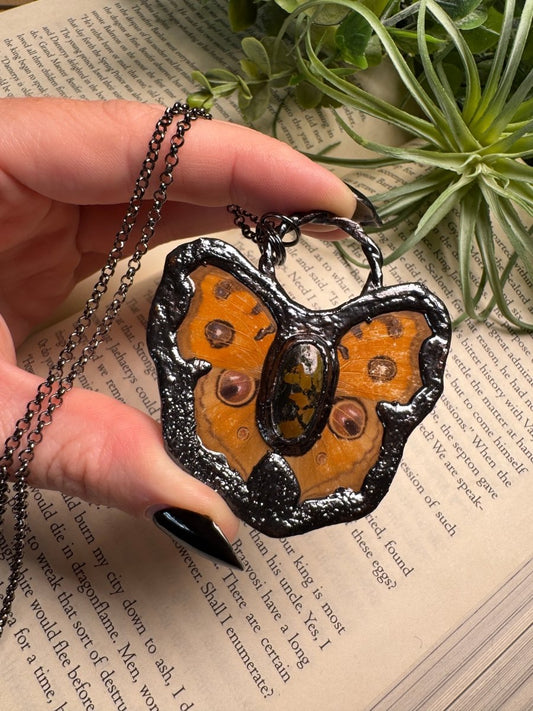 Natural Turquoise Butterfly Necklace | Copper Ashes