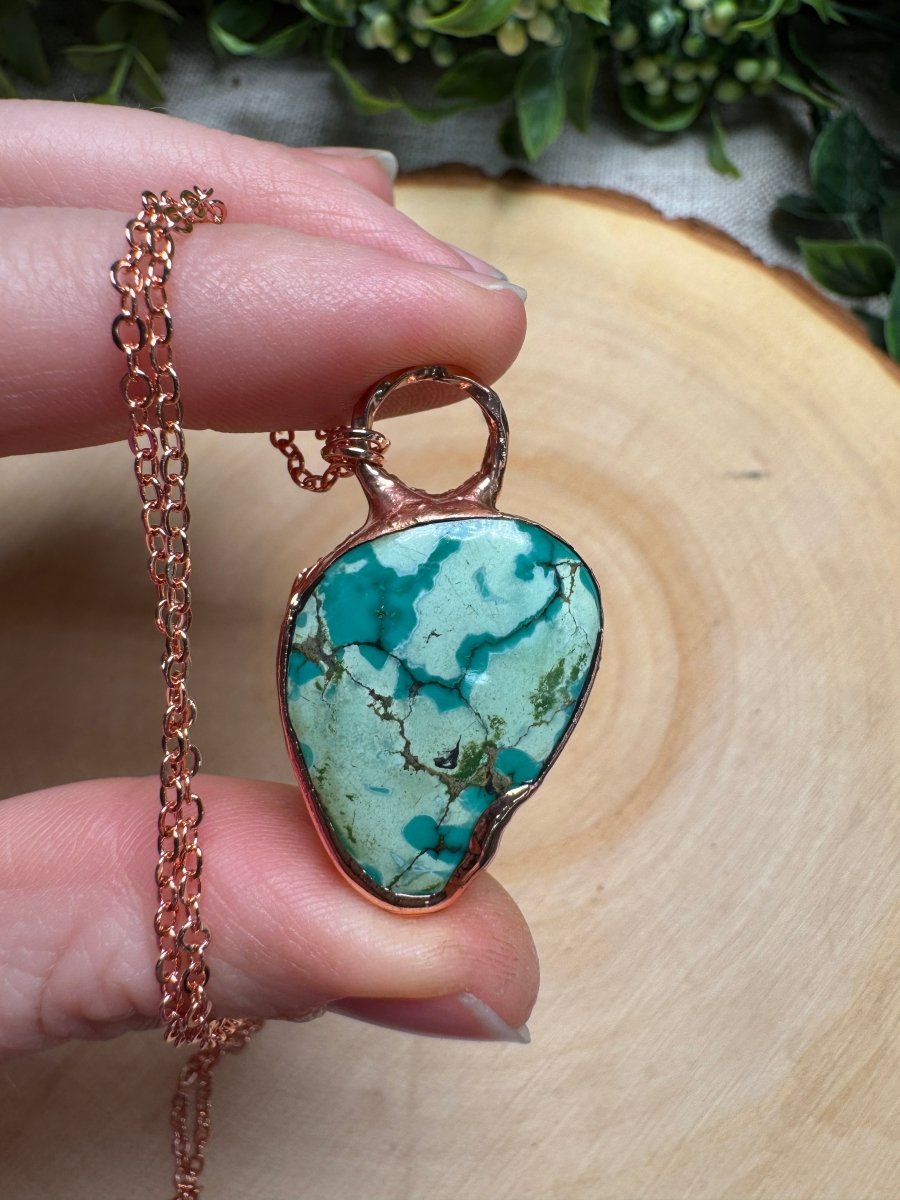 Natural Turquoise Necklace | Copper Ashes