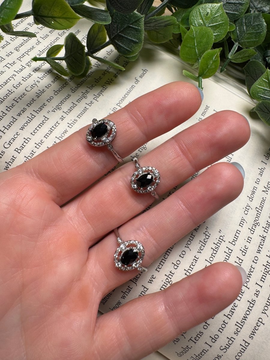 Obsidian Adjustable Ring | Copper Ashes