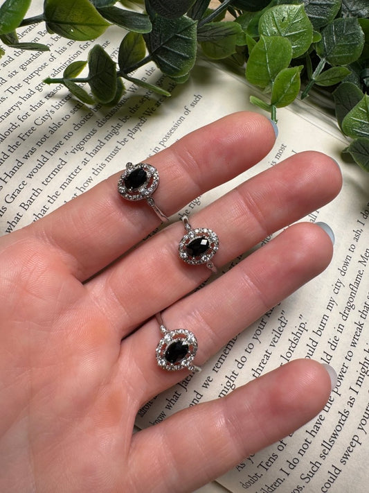 Obsidian Adjustable Ring | Copper Ashes