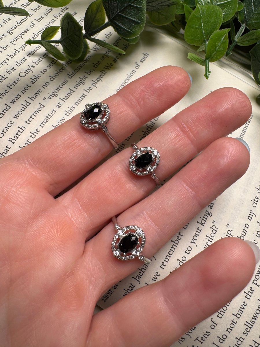 Obsidian Adjustable Ring | Copper Ashes