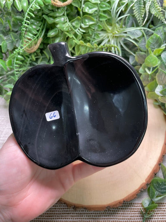 Obsidian Apple Dish | Copper Ashes