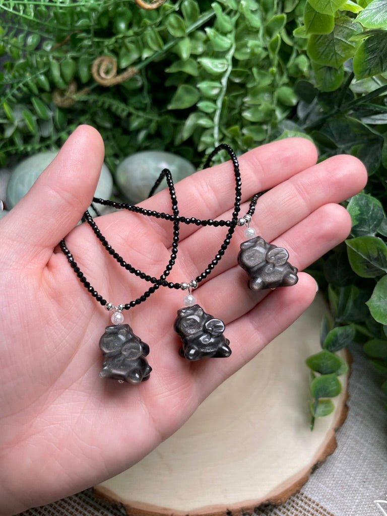 Obsidian Pegasus Choker Necklace | Copper Ashes