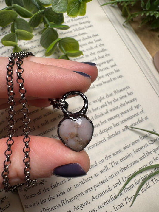 Ocean Jasper Heart Necklace | Copper Ashes