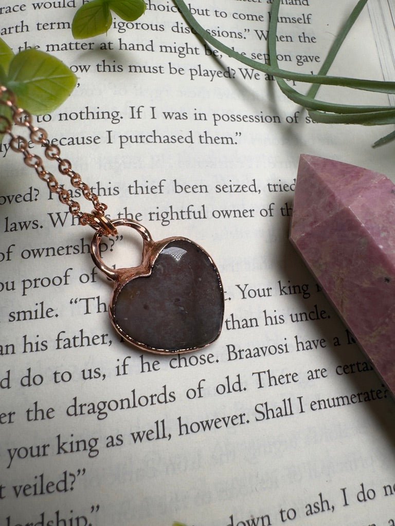 Ocean Jasper Heart Necklace | Copper Ashes