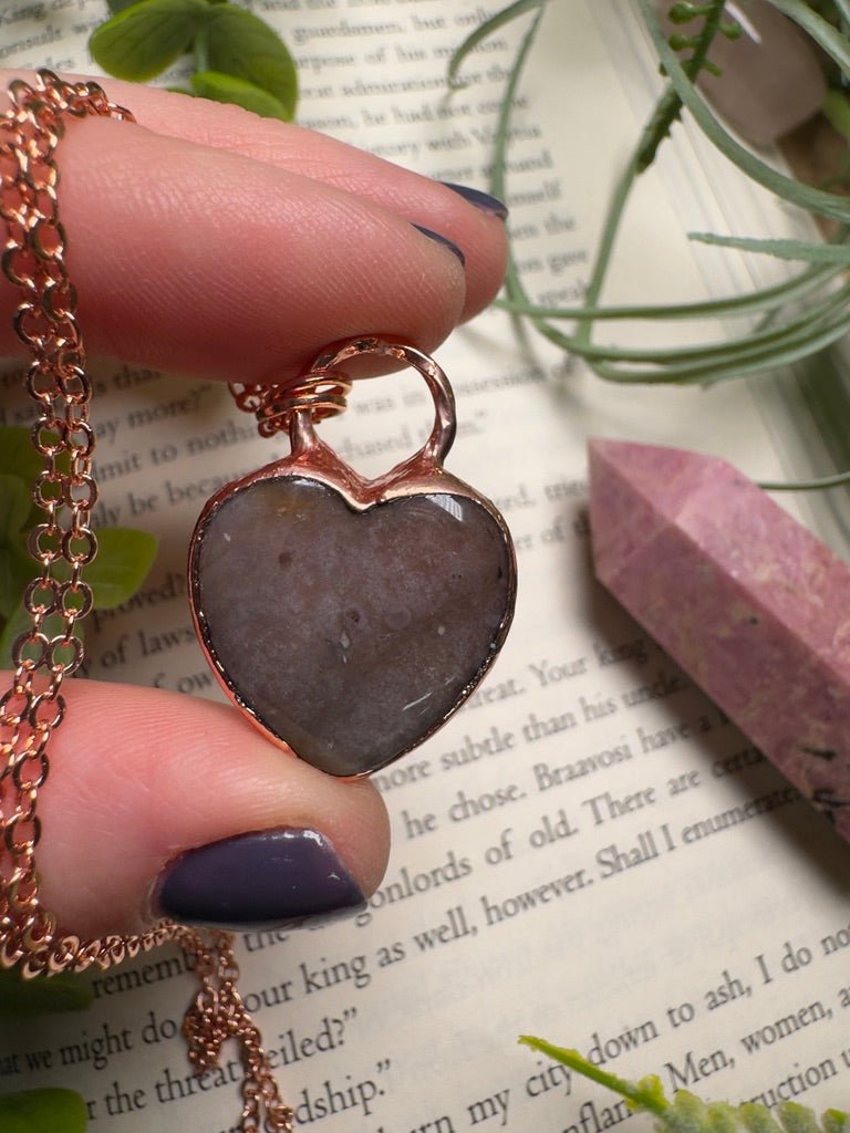 Ocean Jasper Heart Necklace | Copper Ashes