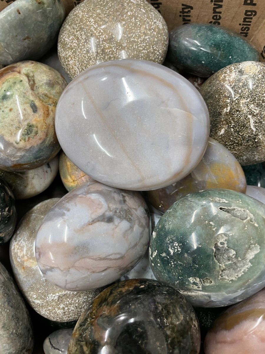 Ocean Jasper Palm Stone | Copper Ashes