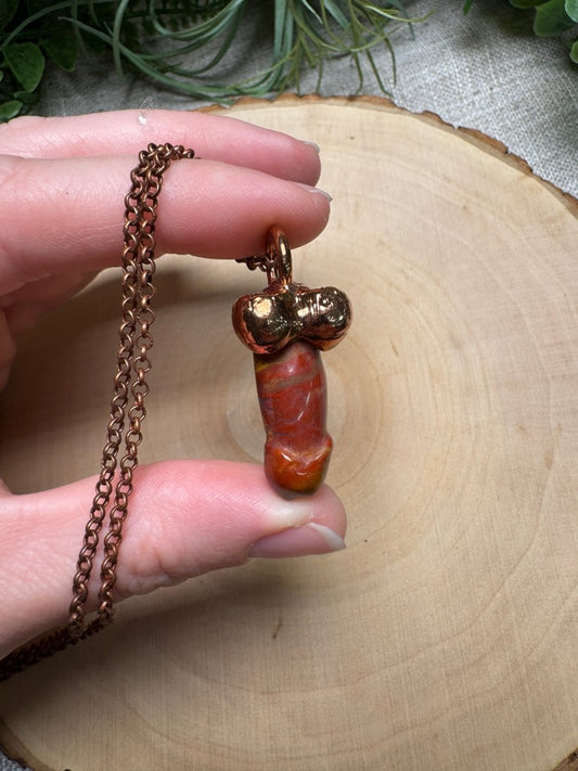 Ocean Jasper Penis Necklace | Copper Ashes