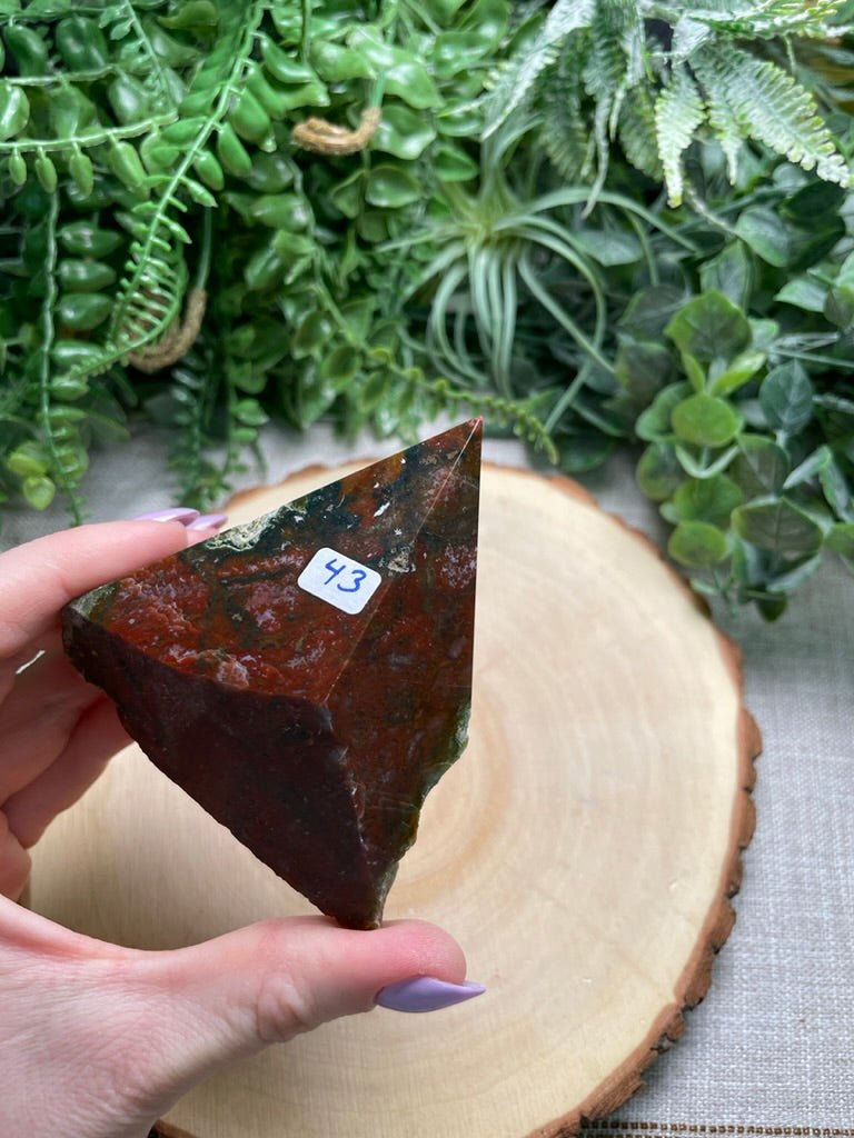 Ocean Jasper Pyramid | Copper Ashes