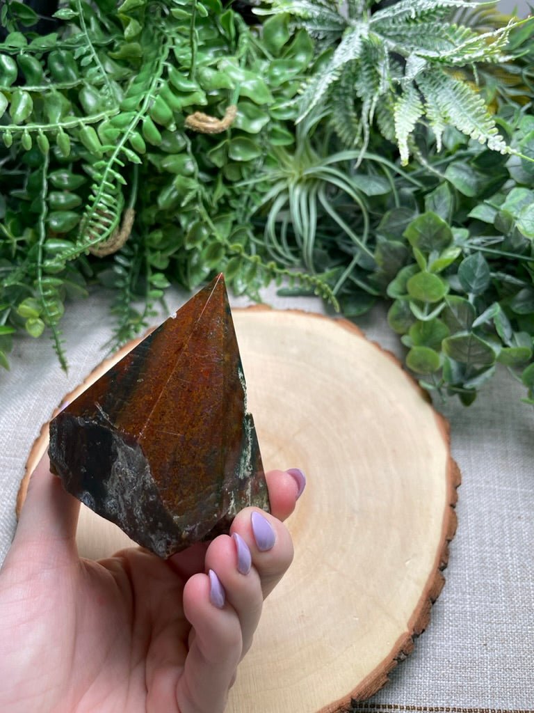 Ocean Jasper Pyramid | Copper Ashes