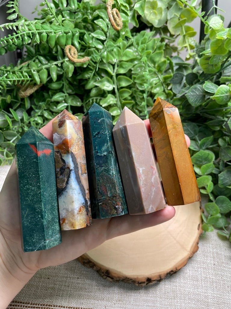 Ocean Jasper Tower (may have minor chips) | Copper Ashes