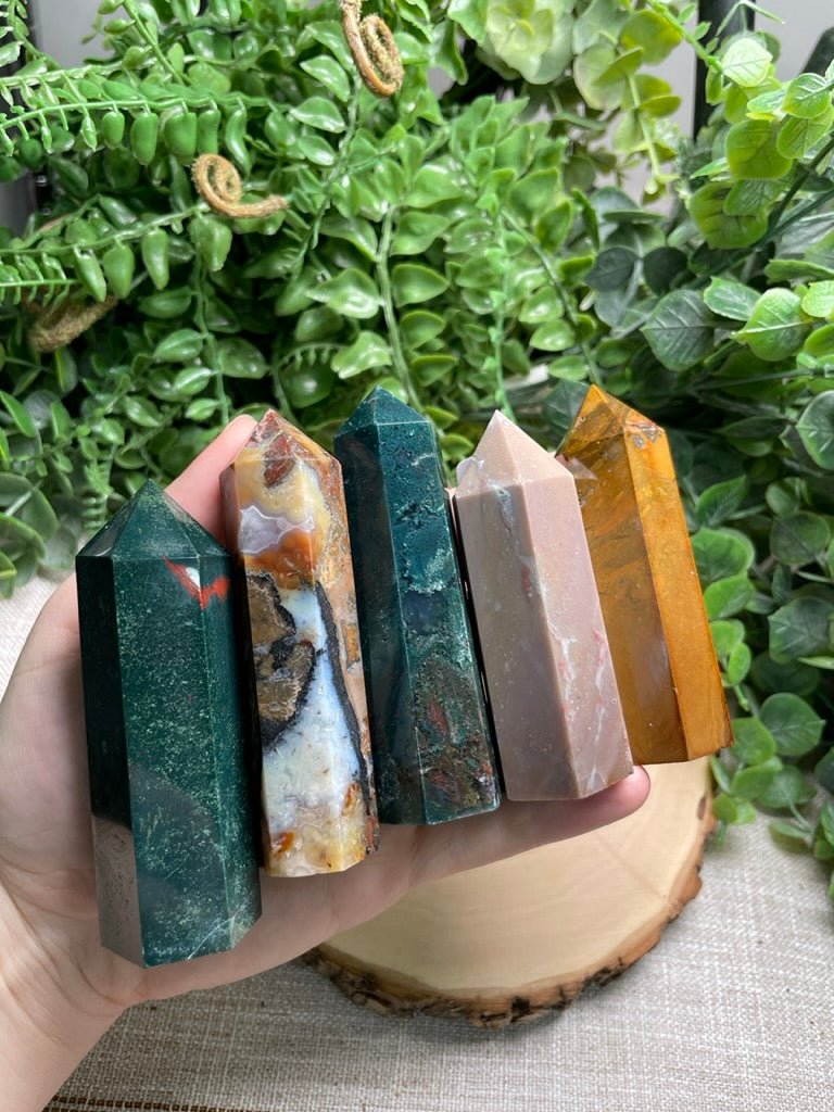 Ocean Jasper Tower (may have minor chips) | Copper Ashes