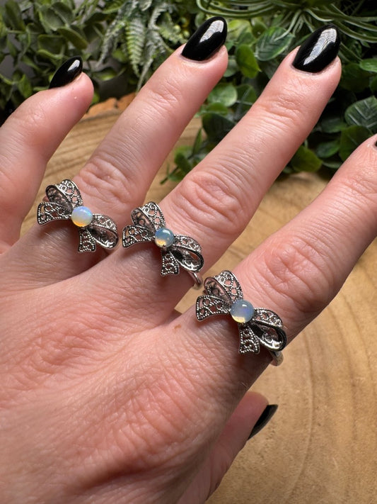 Opal Bow Ring Adjustable | Copper Ashes