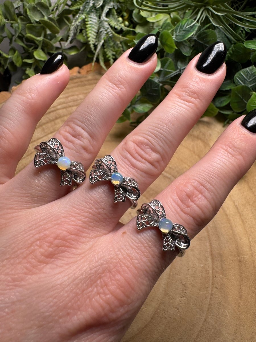 Opal Bow Ring Adjustable | Copper Ashes